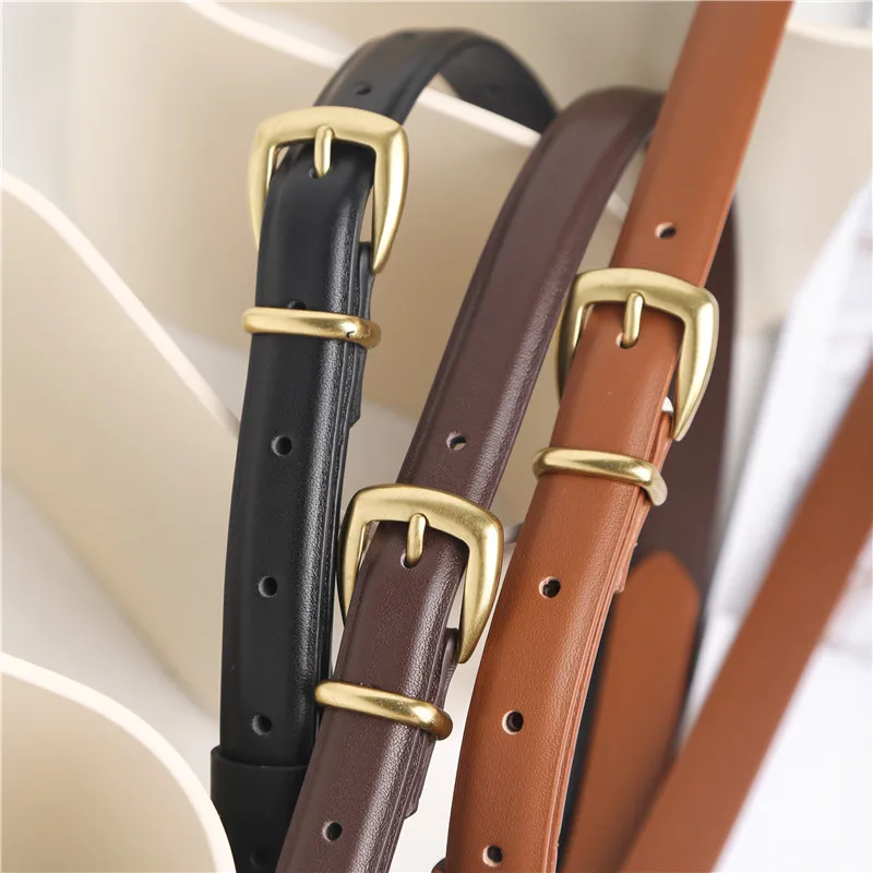 Trendy Women's Belt. Genuine Leather. Retro. Autumn. Soft. Jeans Waistband. Simple. Versatile. Thin Black. Ins Style
Trendy Women's Belt. Genuine Leather. Retro. Autumn. Soft. Jeans Waistband. Simple. Versatile. Thin Black. Ins Style