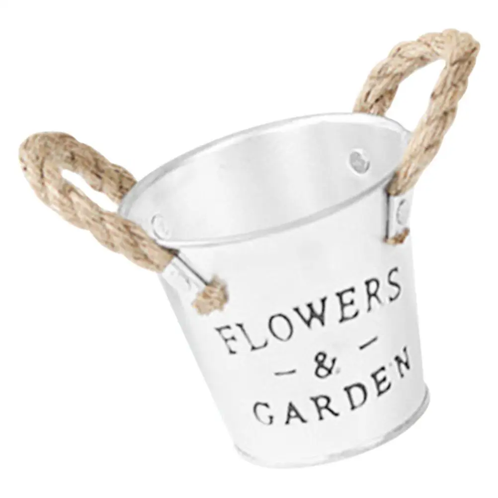 Iron Flower Pot Tin Bucket Vase Compact Size Rope Handles Plant Basket Small Plant Garden Supplies Creative Flowerpot Decor
Iron Flower Pot Tin Bucket Vase Compact Size Rope Handles Plant Basket Small Plant Garden Supplies Creative Flowerpot Decor