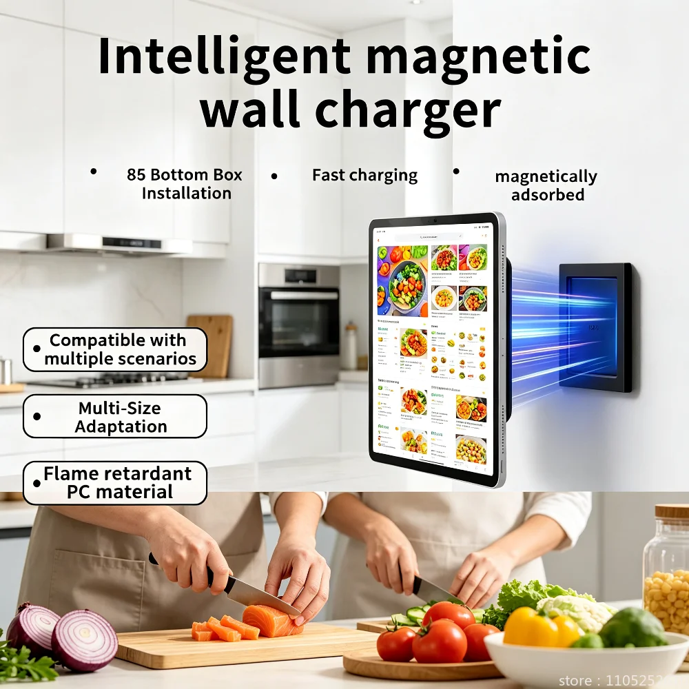 Wall Mounted Wireless Tablet Charger Magnetic Tablet Stand Holder Smart Home Control Panel for Universal Tablet Type-C
Wall Mounted Wireless Tablet Charger Magnetic Tablet Stand Holder Smart Home Control Panel for Universal Tablet Type-C