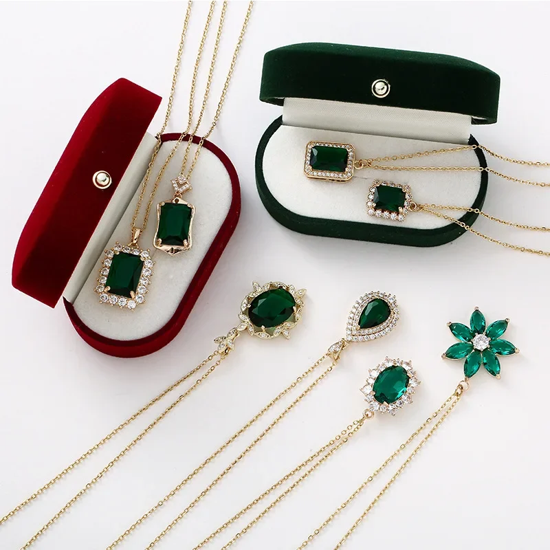 Ethnic Style Fashion Emerald Zircon Necklaces for Women Girls Inlay Pendant Choker Fashion Flower Clavicle Necklace Jewelry Gift
Ethnic Style Fashion Emerald Zircon Necklaces for Women Girls Inlay Pendant Choker Fashion Flower Clavicle Necklace Jewelry Gift