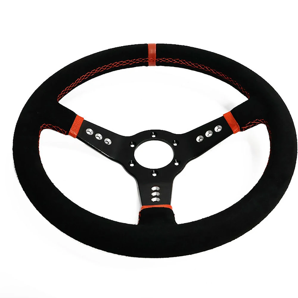 Universal 14 Inch Suede Racing Sports Steering Wheel Car Quick Release Device Frosted JDM Steering Wheel
Universal 14 Inch Suede Racing Sports Steering Wheel Car Quick Release Device Frosted JDM Steering Wheel