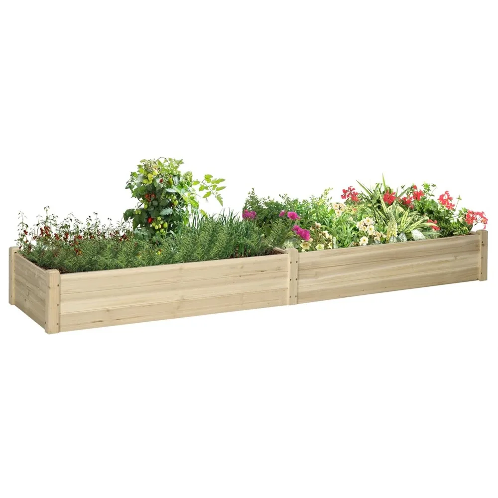 8x2ft Wooden Raised Garden Bed Kit, Outdoor Elevated Planter Box, Self Draining Bottom and Liner, Patio to Grow, Customized
8x2ft Wooden Raised Garden Bed Kit, Outdoor Elevated Planter Box, Self Draining Bottom and Liner, Patio to Grow, Customized