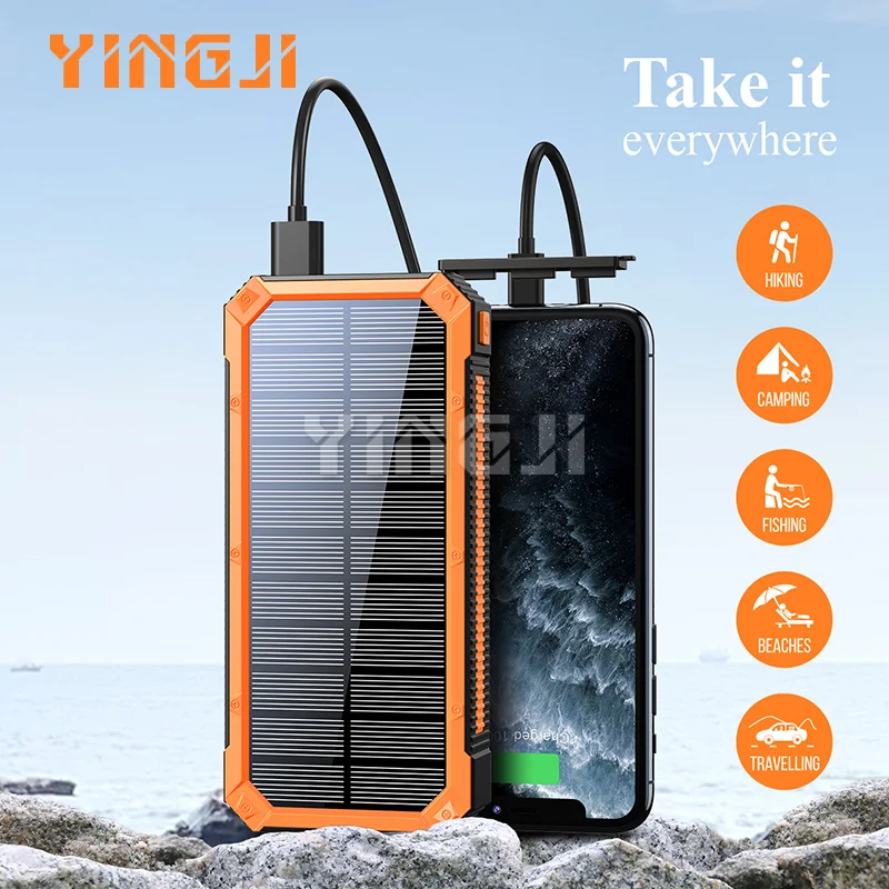 Outdoor waterproof wireless charging solar power bank 20000mAh fast charging emergency mobile power bank
Outdoor waterproof wireless charging solar power bank 20000mAh fast charging emergency mobile power bank