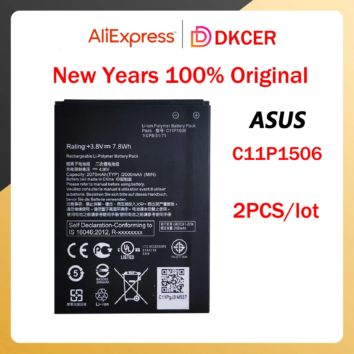 Оригинальный Аккумулятор для ASUS Live G500TG ZC500TG Z00VD ZenFone Go, аккумуляторы 5,5 ", 2070 мАч, новый
Оригинальный Аккумулятор для ASUS Live G500TG ZC500TG Z00VD ZenFone Go, аккумуляторы 5,5 ", 2070 мАч, новый