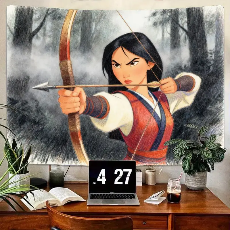 1PC Disney Mulan Warrior Princess Archery Tapestry Aesthetic Polyester Wall Art for Bedroom Living Room Decor Gift for Mulan Fan
1PC Disney Mulan Warrior Princess Archery Tapestry Aesthetic Polyester Wall Art for Bedroom Living Room Decor Gift for Mulan Fan