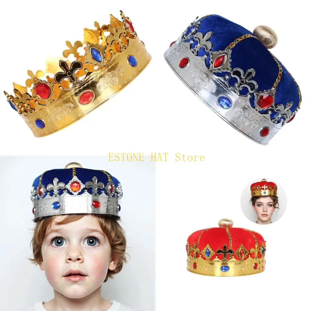 49MF King Crown Hat King Costume Accessory Birthday Crown Hat For Adult Children Halloween Masquerades Birthday Parties
49MF King Crown Hat King Costume Accessory Birthday Crown Hat For Adult Children Halloween Masquerades Birthday Parties