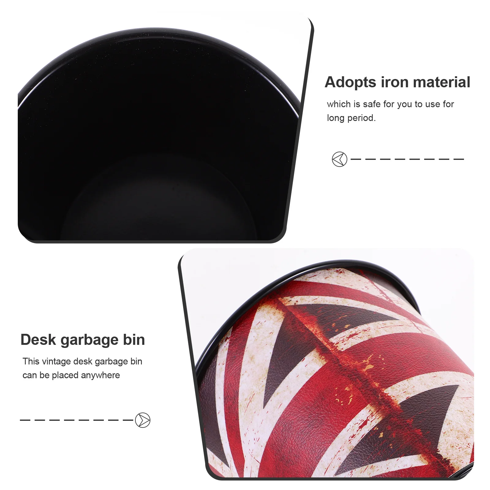 1pc Desktop Trash Can Vintage Iron Mini Waste Bin For Office Desk Pen Holder Large Opening Countertop Garbage Container For
1pc Desktop Trash Can Vintage Iron Mini Waste Bin For Office Desk Pen Holder Large Opening Countertop Garbage Container For