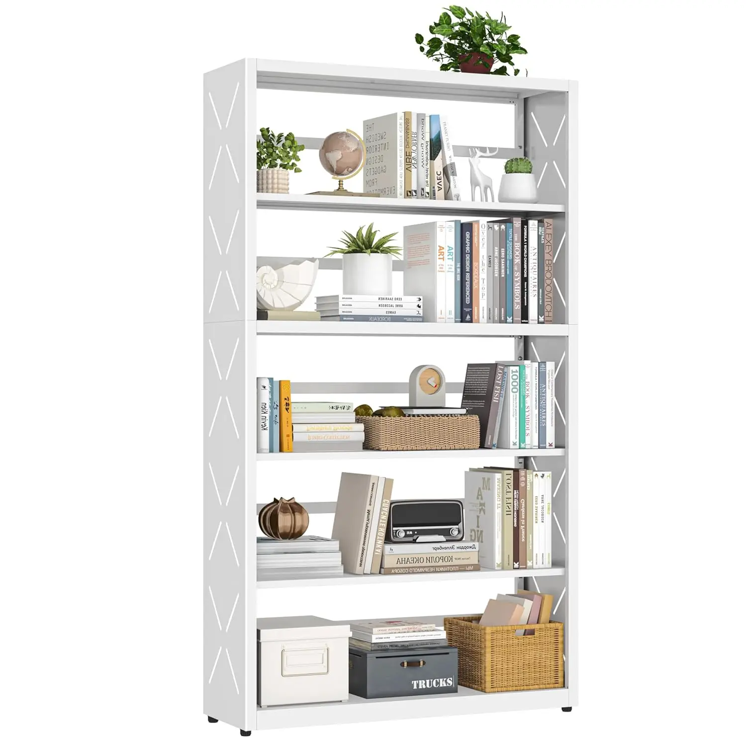 5 Tier 55" Tall Bookshelf Deep Storage Shelves Open Bookcase with Bookends Display Books Toys CD W31×D10, Customized
5 Tier 55" Tall Bookshelf Deep Storage Shelves Open Bookcase with Bookends Display Books Toys CD W31×D10, Customized