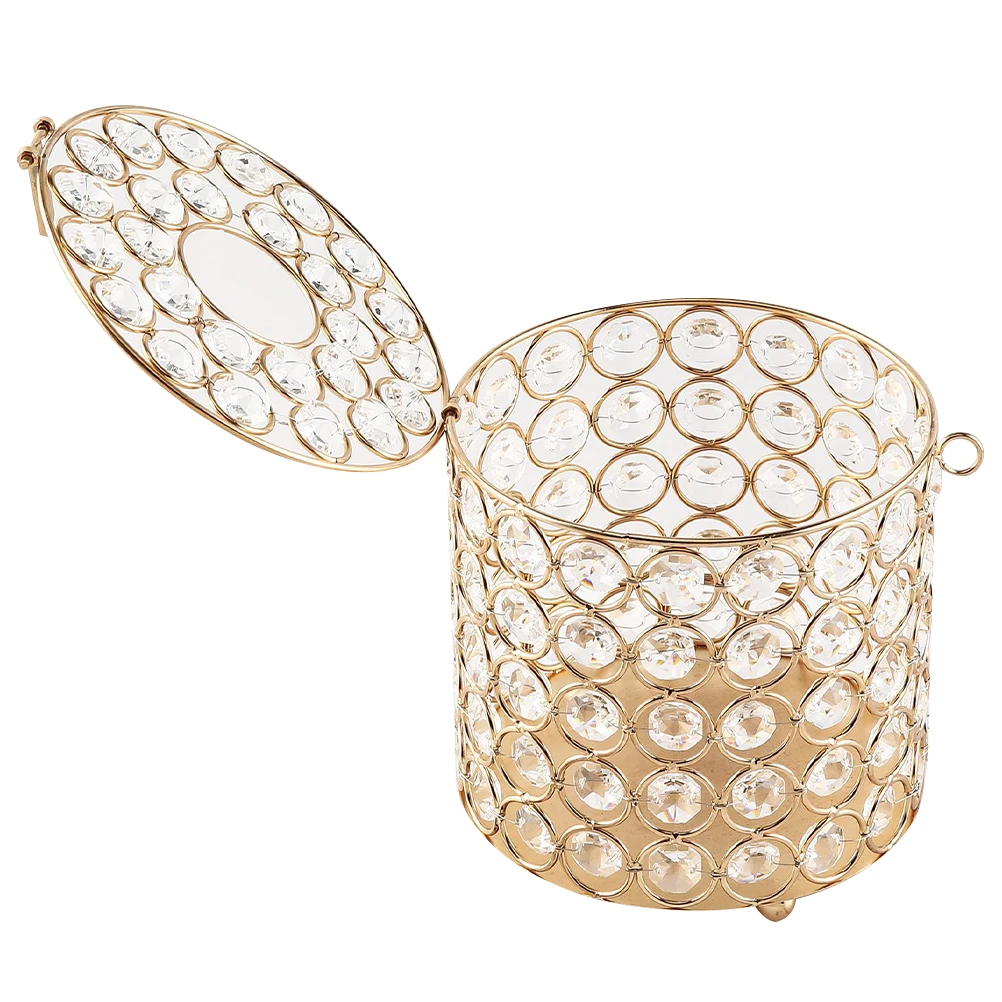 Gold-plated Crystal Roll Box Clear Tissue Holders Napkin Decorations Dispenser Iron Toilet Paper Cover Decorative
Gold-plated Crystal Roll Box Clear Tissue Holders Napkin Decorations Dispenser Iron Toilet Paper Cover Decorative