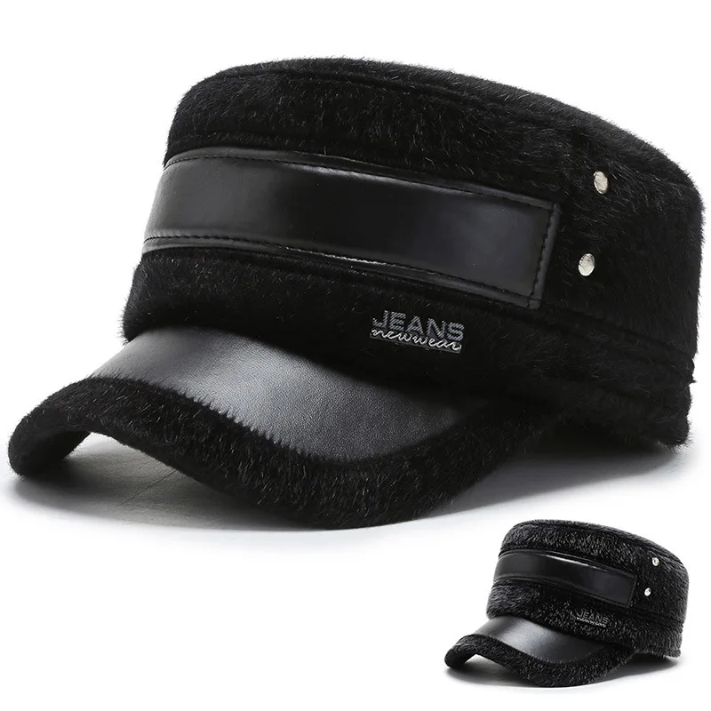 Men's Winter Hat with Visor Warm Earflaps Hat Fully Lined Faux Fur Baseball Cap Trapper Hunting Hats 
Men's Winter Hat with Visor Warm Earflaps Hat Fully Lined Faux Fur Baseball Cap Trapper Hunting Hats