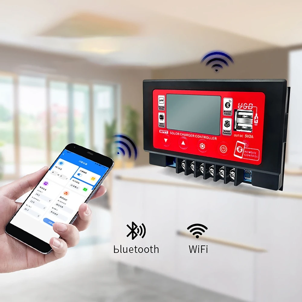 Контроллер заряда солнечных батарей MPPT 30А/60А с Bluetooth и Wi-Fi, ЖК-дисплеем, 12В/24В, для солнечных панелей и литиевых аккумуляторов, умный регулятор
Контроллер заряда солнечных батарей MPPT 30А/60А с Bluetooth и Wi-Fi, ЖК-дисплеем, 12В/24В, для солнечных панелей и литиевых аккумуляторов, умный регулятор