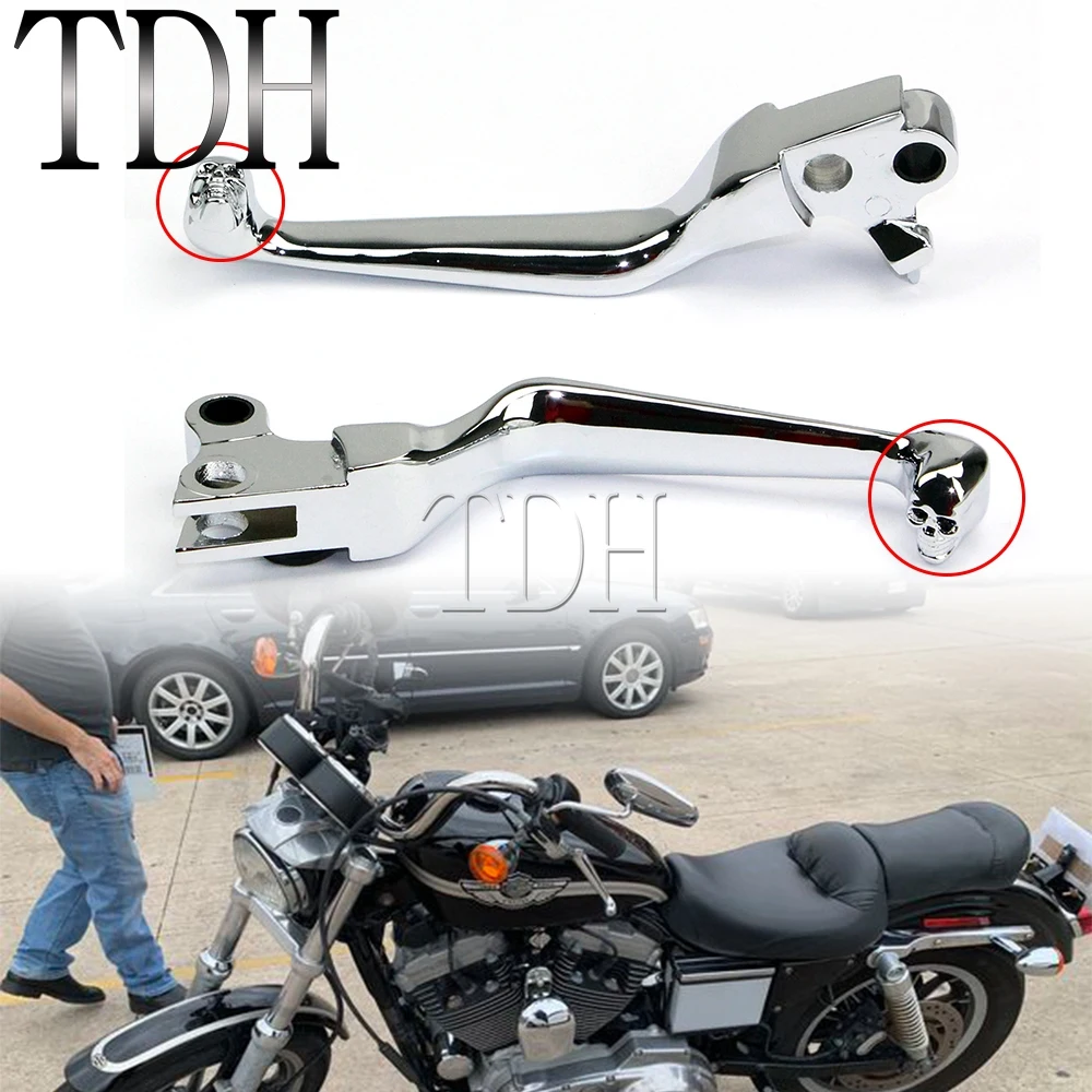 Chrome Brake Clutch Lever Set Left Right Skull Levers for Harley XL Dyna FXDWG FXDL Street Bob FXDB Road King FLHR Touring Ultra
Chrome Brake Clutch Lever Set Left Right Skull Levers for Harley XL Dyna FXDWG FXDL Street Bob FXDB Road King FLHR Touring Ultra