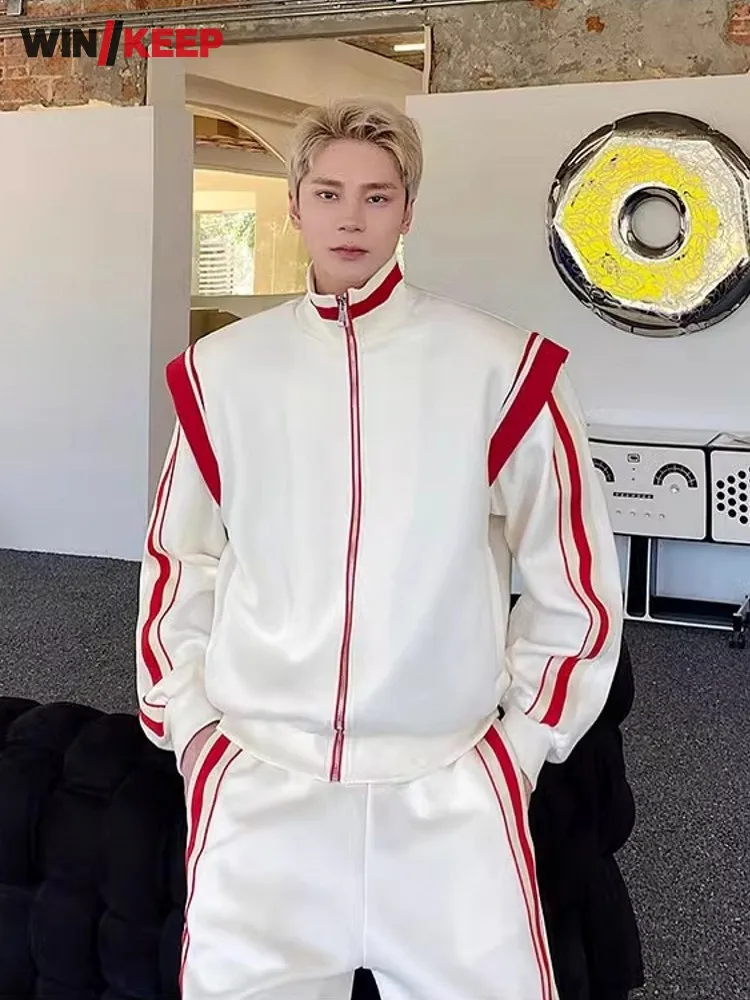 Leisure Mens Spring Sports Sweatshirt Mixed color Set Wide Leg Pants Two Piece Set Gym Sportswear Running Tracksuit Sweatsuit
Leisure Mens Spring Sports Sweatshirt Mixed color Set Wide Leg Pants Two Piece Set Gym Sportswear Running Tracksuit Sweatsuit