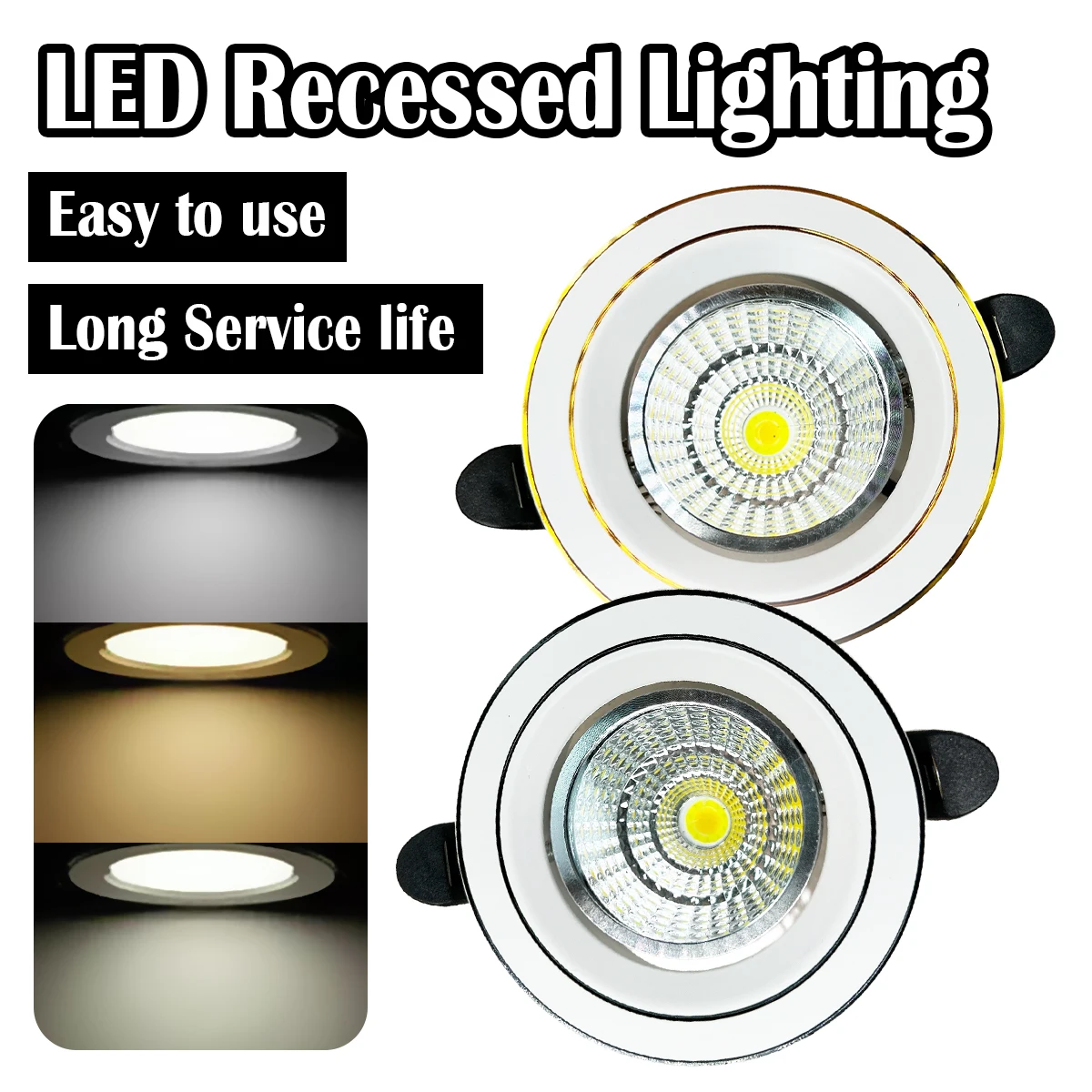 6W COB Downlight Tricolor 2.5inch Led Mini Recessed Black Ceiling Lamp 230v 45°Beam Angle Spotlight for Living Room Lighting
6W COB Downlight Tricolor 2.5inch Led Mini Recessed Black Ceiling Lamp 230v 45°Beam Angle Spotlight for Living Room Lighting