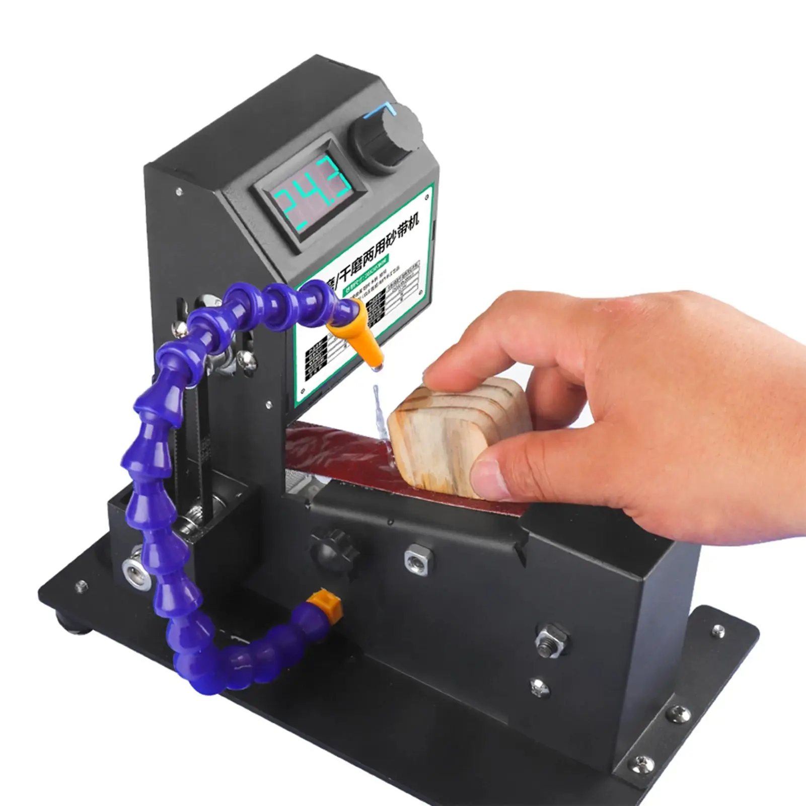 CX-350W Dry Wet Grinder Electric Sanding Polishing Grinding Machine Stepless Speed Regulation Belt Sander for Wood Acrylic Metal
CX-350W Dry Wet Grinder Electric Sanding Polishing Grinding Machine Stepless Speed Regulation Belt Sander for Wood Acrylic Metal