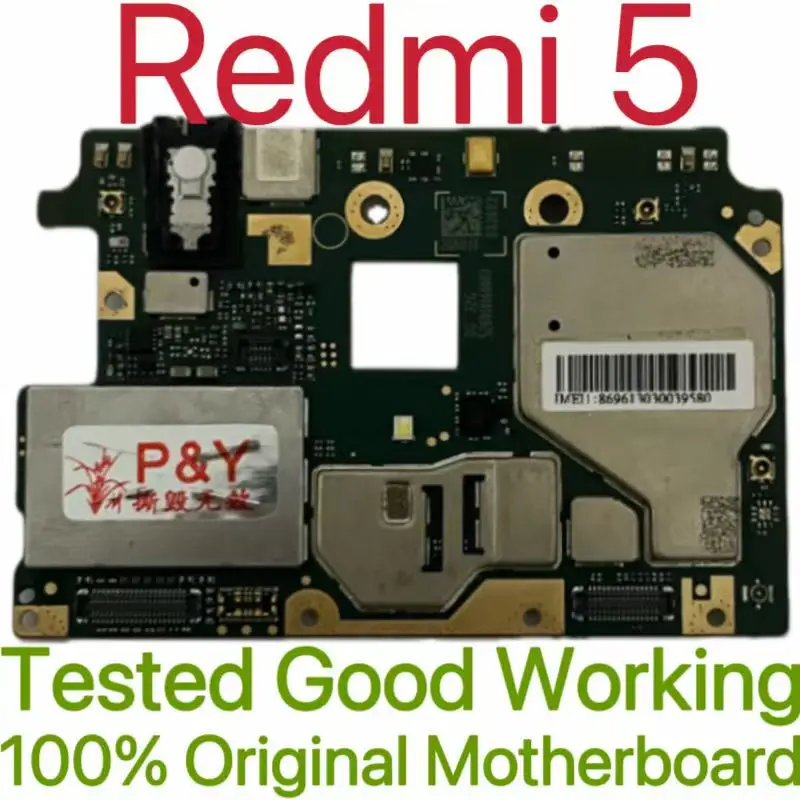 Global Version Original Unlocked Motherboard for Redmi 5 Tested Circuit Plate Main Logic Board for Redmi 5
Global Version Original Unlocked Motherboard for Redmi 5 Tested Circuit Plate Main Logic Board for Redmi 5