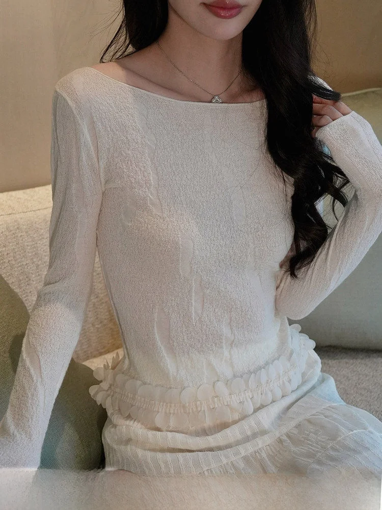 Kunzong Heavyweight Wool Knitted irt Women's Slim Fit round Ne Pure Color Commute Sle Spring New Arrival Breathable
Kunzong Heavyweight Wool Knitted irt Women's Slim Fit round Ne Pure Color Commute Sle Spring New Arrival Breathable