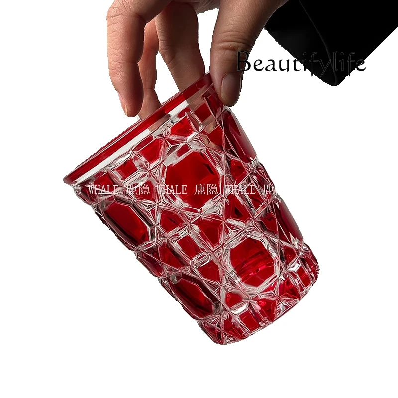Light luxury style rhombic ruby crystal mug, household water cup, juice coffee glass
Light luxury style rhombic ruby crystal mug, household water cup, juice coffee glass