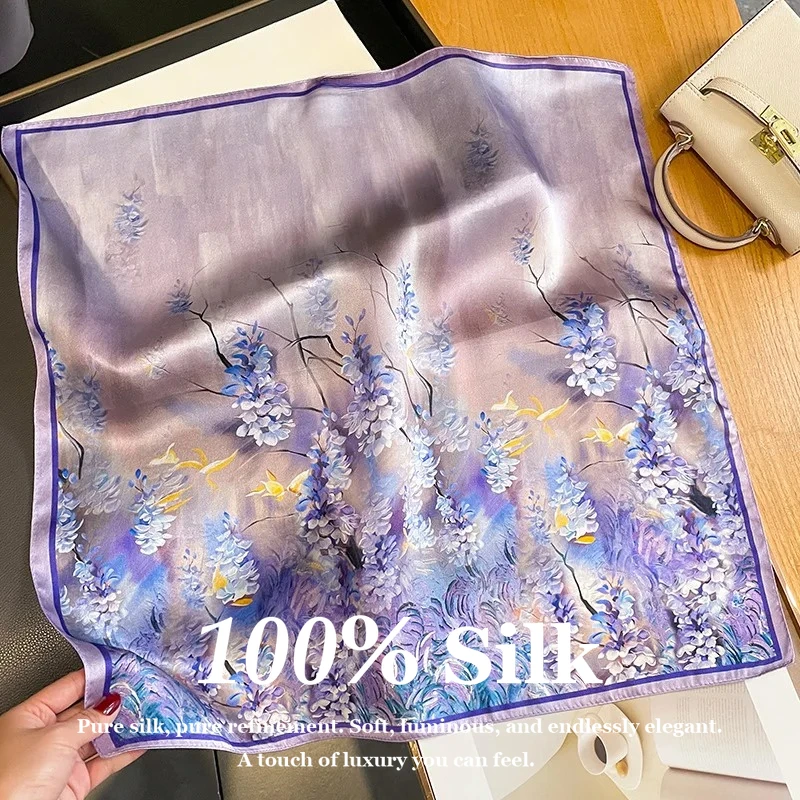Luxury 100% Mulberry Silk Scarf Women 53x53cm Square Neck Scarf Hair Scarf Bandana Foulard Headscarf Shawl Wrap for Lady Fashion
Luxury 100% Mulberry Silk Scarf Women 53x53cm Square Neck Scarf Hair Scarf Bandana Foulard Headscarf Shawl Wrap for Lady Fashion