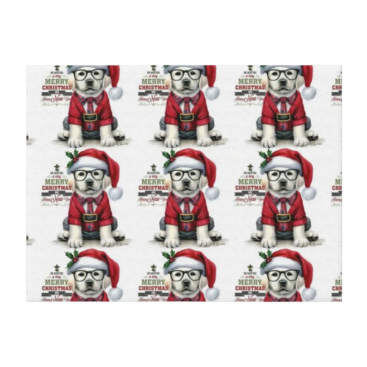 Cute Labrador Puppy Dog dressed in Santa Hat and Sweater Christmas Painting Throw Blanket Cute Bed Weighted Blankets
Cute Labrador Puppy Dog dressed in Santa Hat and Sweater Christmas Painting Throw Blanket Cute Bed Weighted Blankets