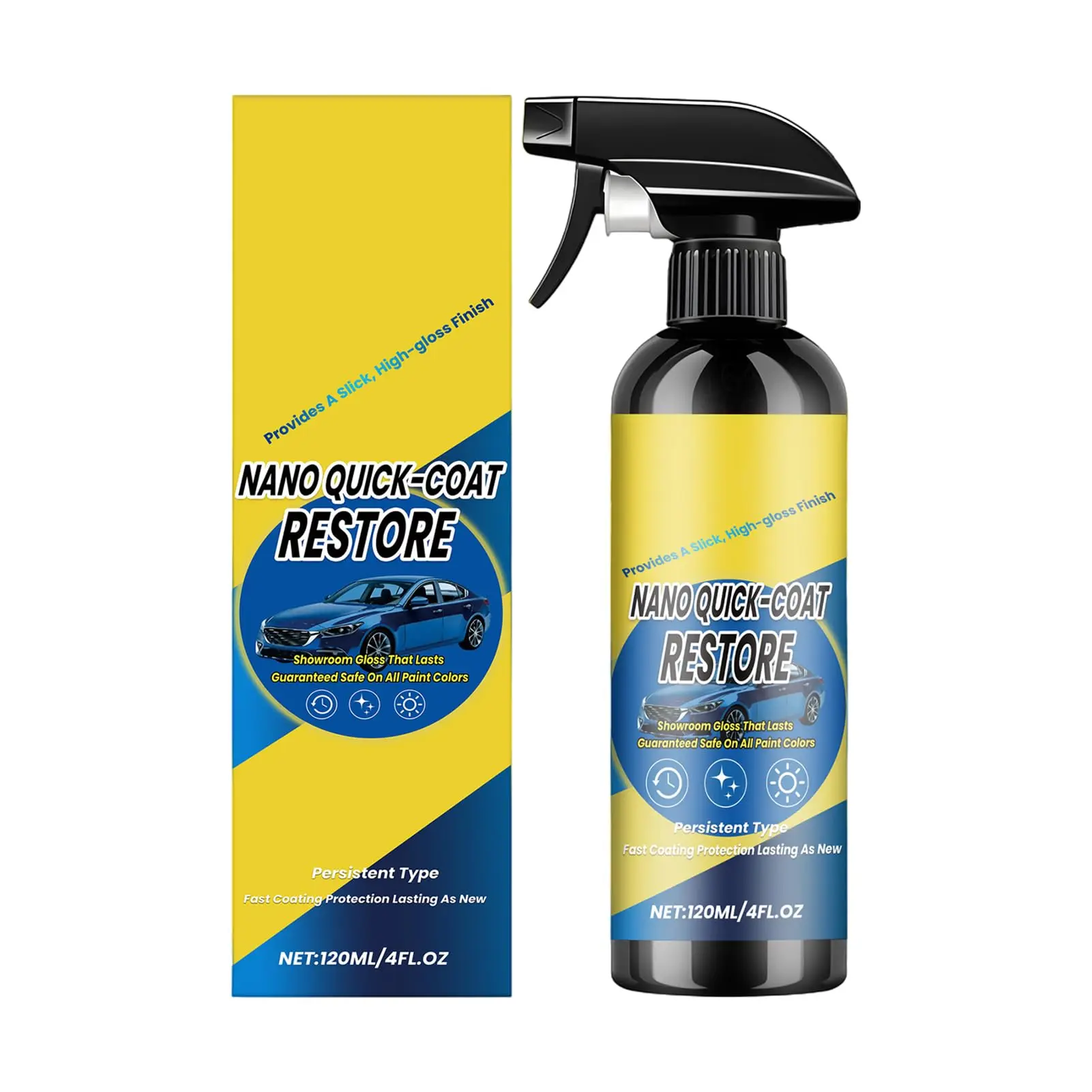 Nano Quick-Coat Restore Spray For Car Paint Protection High Gloss Shine Long Lasting
Nano Quick-Coat Restore Spray For Car Paint Protection High Gloss Shine Long Lasting