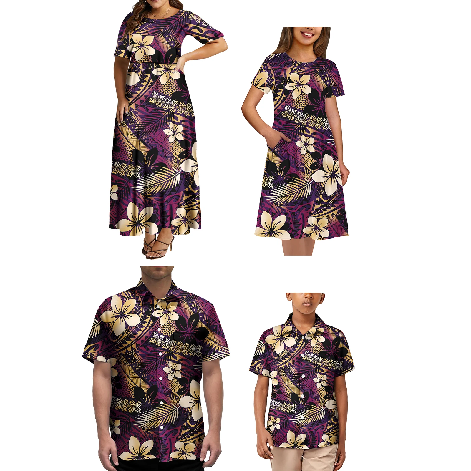 4PCS Set Family Matching Clothes Polynesian Tribal Design Matching Set For Family Family Matching Clothes Set
4PCS Set Family Matching Clothes Polynesian Tribal Design Matching Set For Family Family Matching Clothes Set