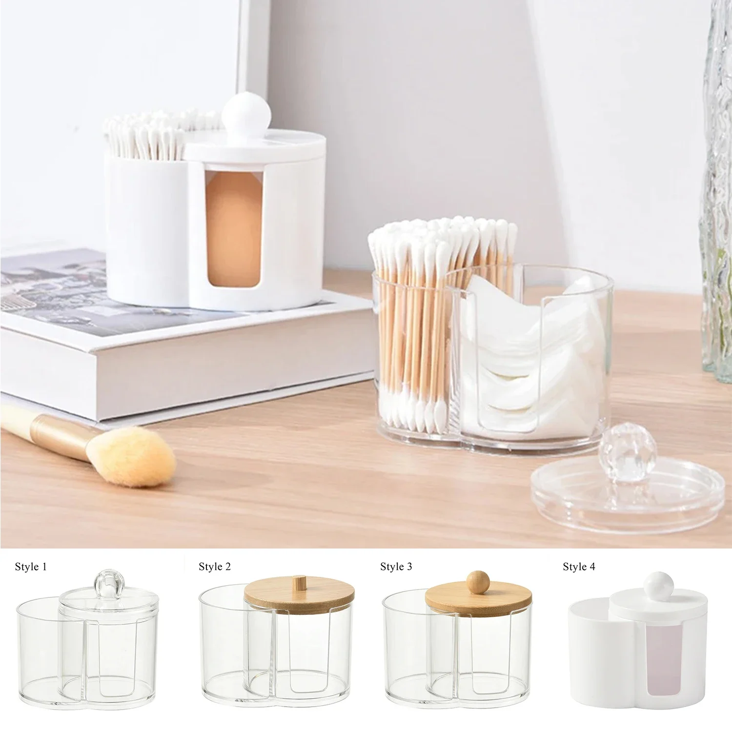 Portable Durable Jar Transparent Storage Box Bathroom Jar Makeup Organizer with Bamboo Cover for Women Makeup Holder Supplies
Portable Durable Jar Transparent Storage Box Bathroom Jar Makeup Organizer with Bamboo Cover for Women Makeup Holder Supplies