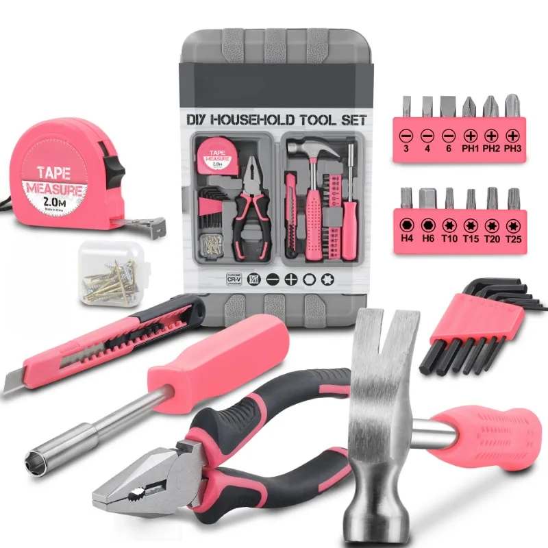 BIESUO 58-piece Pink Kit Home Tool Box Hex Wrench Screwdriver Pliers Home Repair Kit Hand Tools
BIESUO 58-piece Pink Kit Home Tool Box Hex Wrench Screwdriver Pliers Home Repair Kit Hand Tools