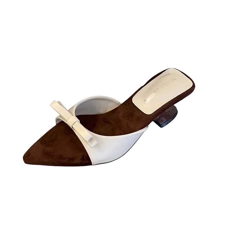 Brown Heels Slippers Black Wedge Sandals For Woman 2026 New Bow Pointed Toe High Heels Ladies Shoes Elegant Summer Sandals
Brown Heels Slippers Black Wedge Sandals For Woman 2026 New Bow Pointed Toe High Heels Ladies Shoes Elegant Summer Sandals
