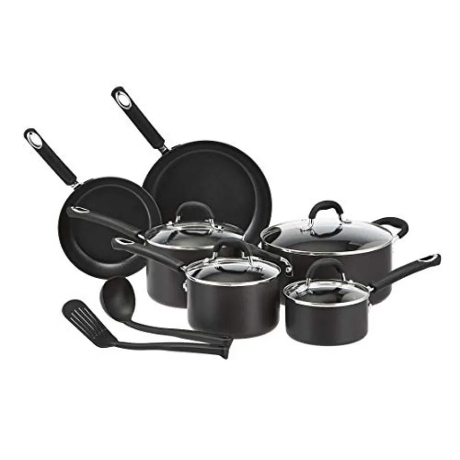Hard Anodized Non-Stick 12-Piece Cookware Set Pots Pans and Utensils
Hard Anodized Non-Stick 12-Piece Cookware Set Pots Pans and Utensils