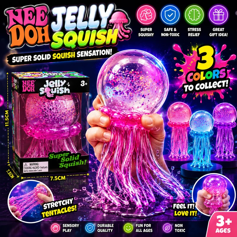 GF kaevixdio Squishies Nee Doh Jellyfish Squish Toy Fidget Toy, Water Sensory Soft Jelly Squeeze Stress Relief Fidget Toy
GF kaevixdio Squishies Nee Doh Jellyfish Squish Toy Fidget Toy, Water Sensory Soft Jelly Squeeze Stress Relief Fidget Toy
