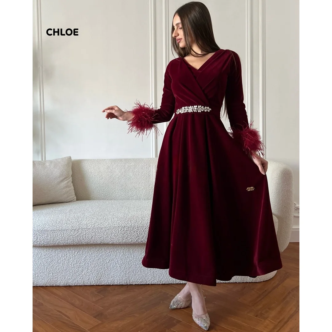 Custom Made Evening Dresses Woman Elegant Dresses for Special Event V-neck Line A Long Sleeves Wedding Party Dress Prom Clothes
Custom Made Evening Dresses Woman Elegant Dresses for Special Event V-neck Line A Long Sleeves Wedding Party Dress Prom Clothes