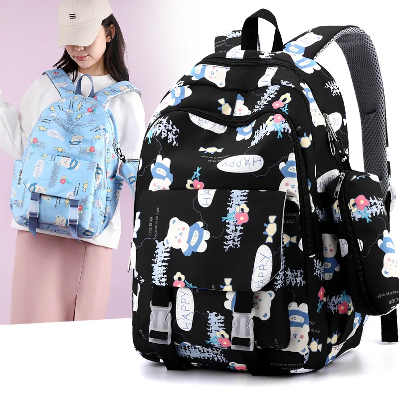 Bear Print School Bags For Girls Cartoon Backpack Children Orthopedic Backpacks Mochila Escolar Grade 3 5 Kids Schoolbag Gift
Bear Print School Bags For Girls Cartoon Backpack Children Orthopedic Backpacks Mochila Escolar Grade 3 5 Kids Schoolbag Gift