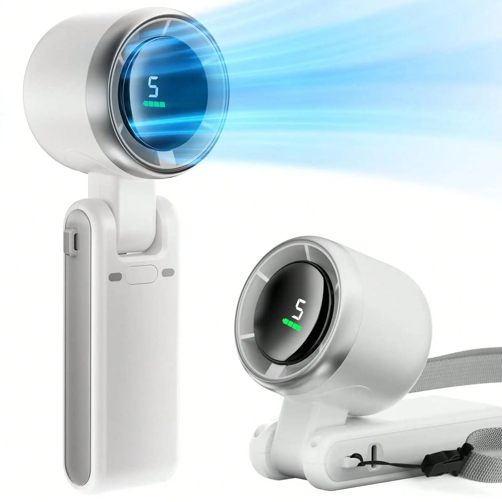 Portable Handheld Mini Fan, Foldable Powerful Winds Turbo Fan, 10000mAh Battery & 50000RPM Speed, USB Rechargeable Personal Fans
Portable Handheld Mini Fan, Foldable Powerful Winds Turbo Fan, 10000mAh Battery & 50000RPM Speed, USB Rechargeable Personal Fans