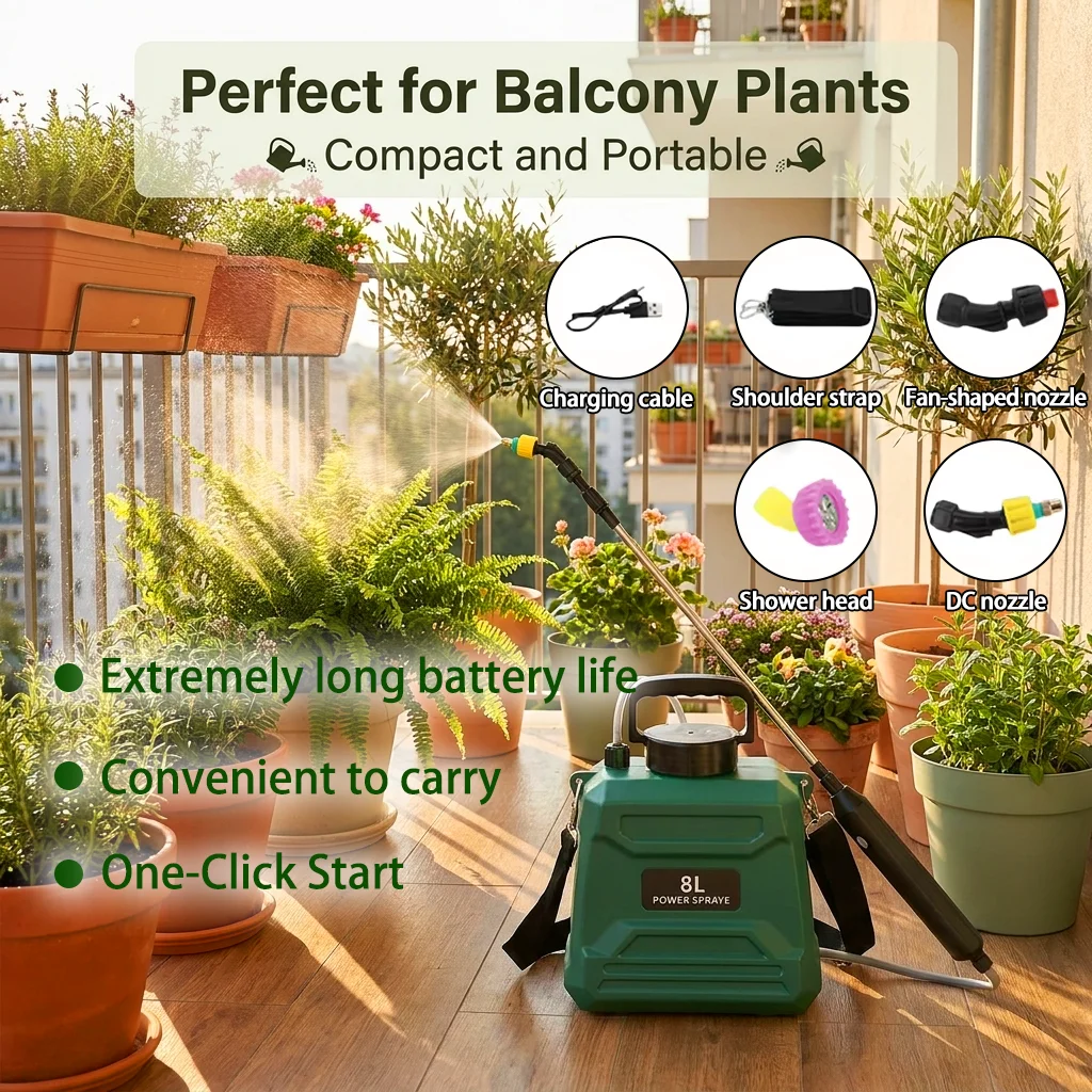 Electric Sprayer Portable Agricultural Sprayer for Home High-Pressure Pesticide Sprayer Garden Watering Flower Mist Machine
Electric Sprayer Portable Agricultural Sprayer for Home High-Pressure Pesticide Sprayer Garden Watering Flower Mist Machine