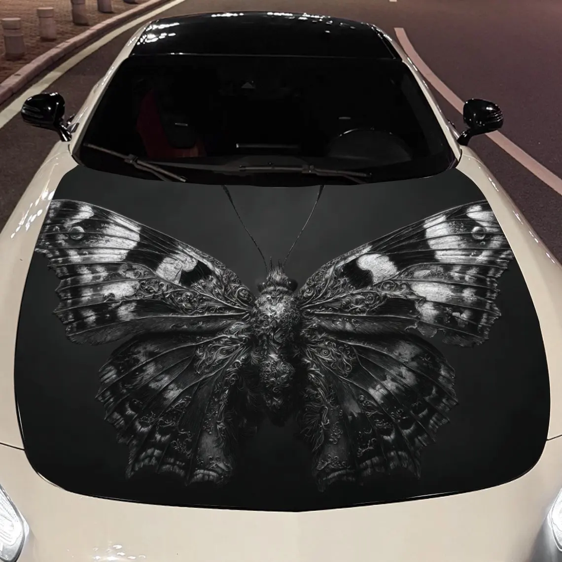 Car Decals Black - and - White Intricate Patterned Butterfly Car Hood Sticker, Waterproof Self - Adhesive Vinyl Graphics Decals,
Car Decals Black - and - White Intricate Patterned Butterfly Car Hood Sticker, Waterproof Self - Adhesive Vinyl Graphics Decals,