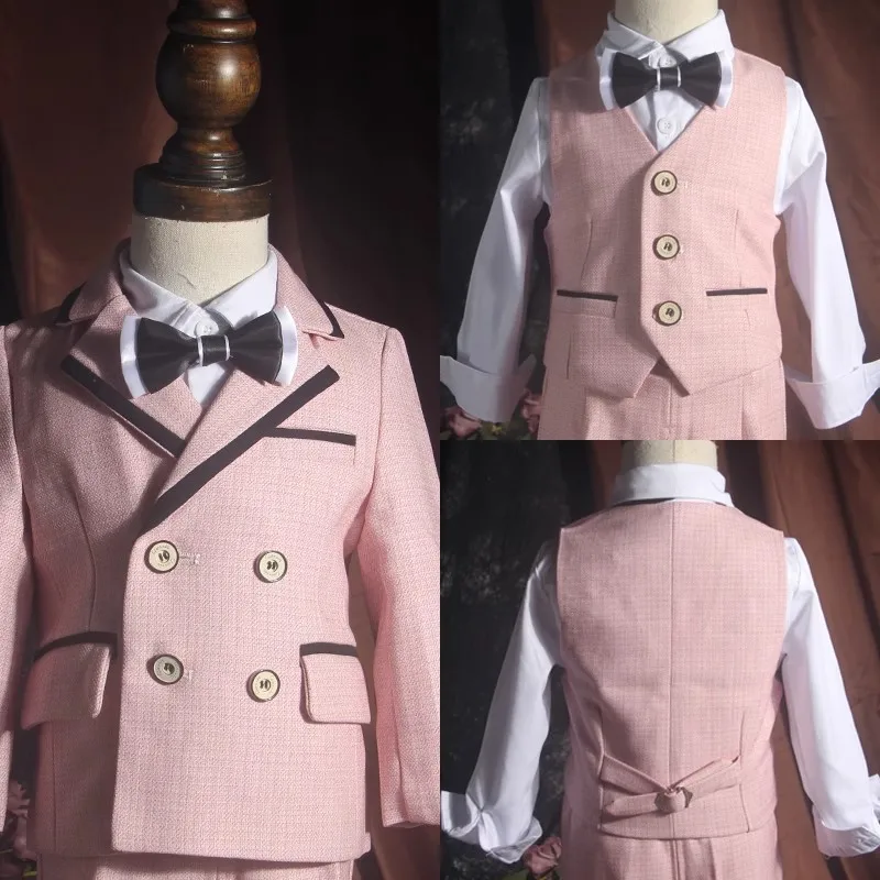 Kids 4Pieces Formal Suit Set With Jacket Vest Pants Bowtie for Wedding Birthday Party Boys Piano Host Performance Costume
Kids 4Pieces Formal Suit Set With Jacket Vest Pants Bowtie for Wedding Birthday Party Boys Piano Host Performance Costume