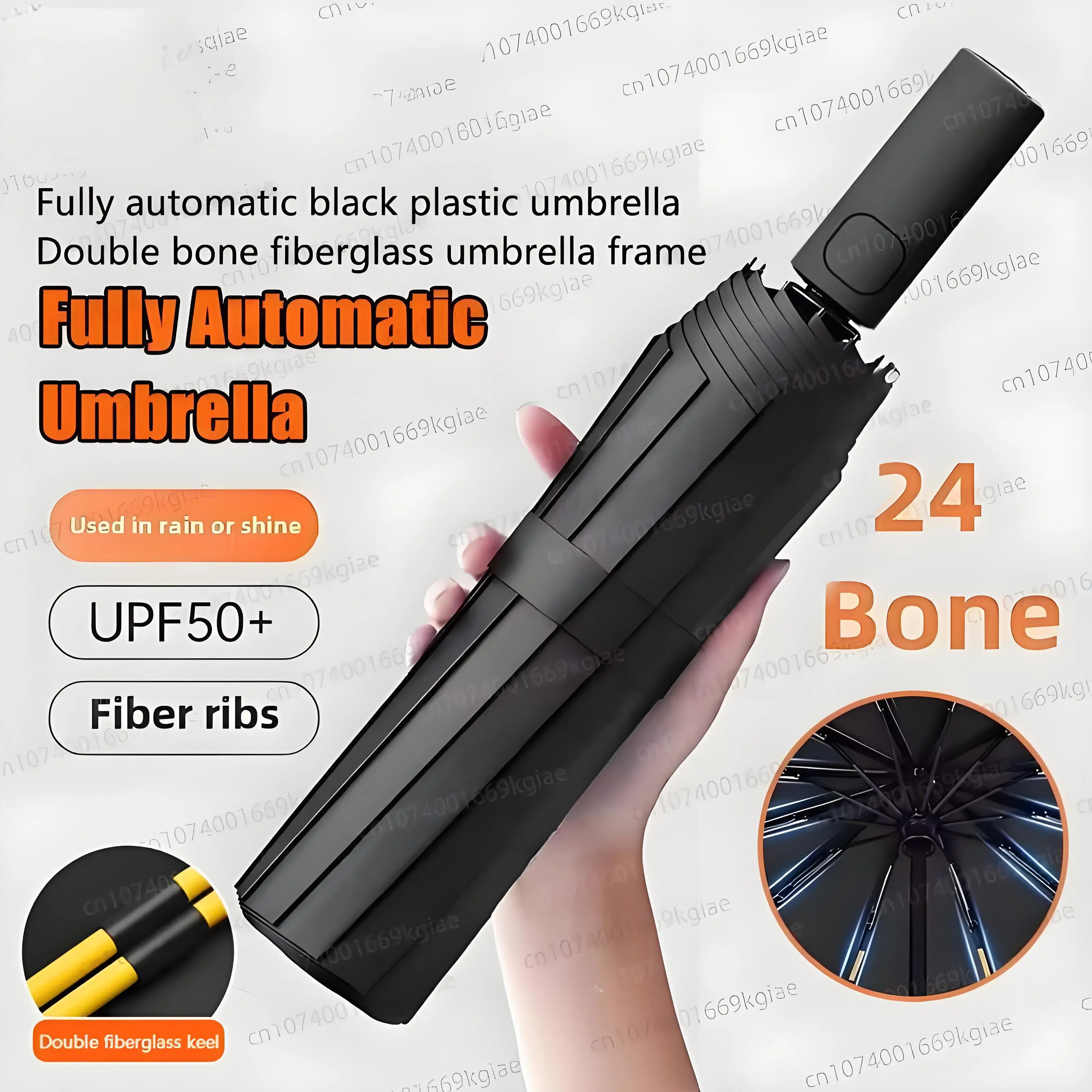 2026 24 Bone Folding Umbrella Fully Automatic Double Bone SPF50 UV Protection Rain Resistance Strong Wind Resitance Umbrella
2026 24 Bone Folding Umbrella Fully Automatic Double Bone SPF50 UV Protection Rain Resistance Strong Wind Resitance Umbrella