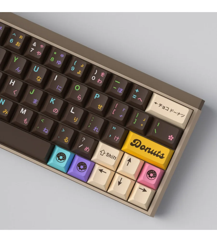 Donut keycap 128 keys PBT sublimation original factory highly suitable for Wooting/alice and other mechanical keyboards
Donut keycap 128 keys PBT sublimation original factory highly suitable for Wooting/alice and other mechanical keyboards