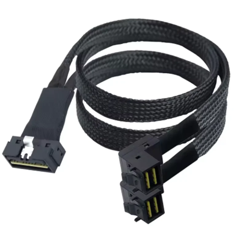PCI-E Ultraport Slimline SAS4.0 LP Low profile SFF-8654 8i 74pin to MINI SAS HD SFF-8643 8I 36Pin 90 Degree Server Adapter Cable
PCI-E Ultraport Slimline SAS4.0 LP Low profile SFF-8654 8i 74pin to MINI SAS HD SFF-8643 8I 36Pin 90 Degree Server Adapter Cable