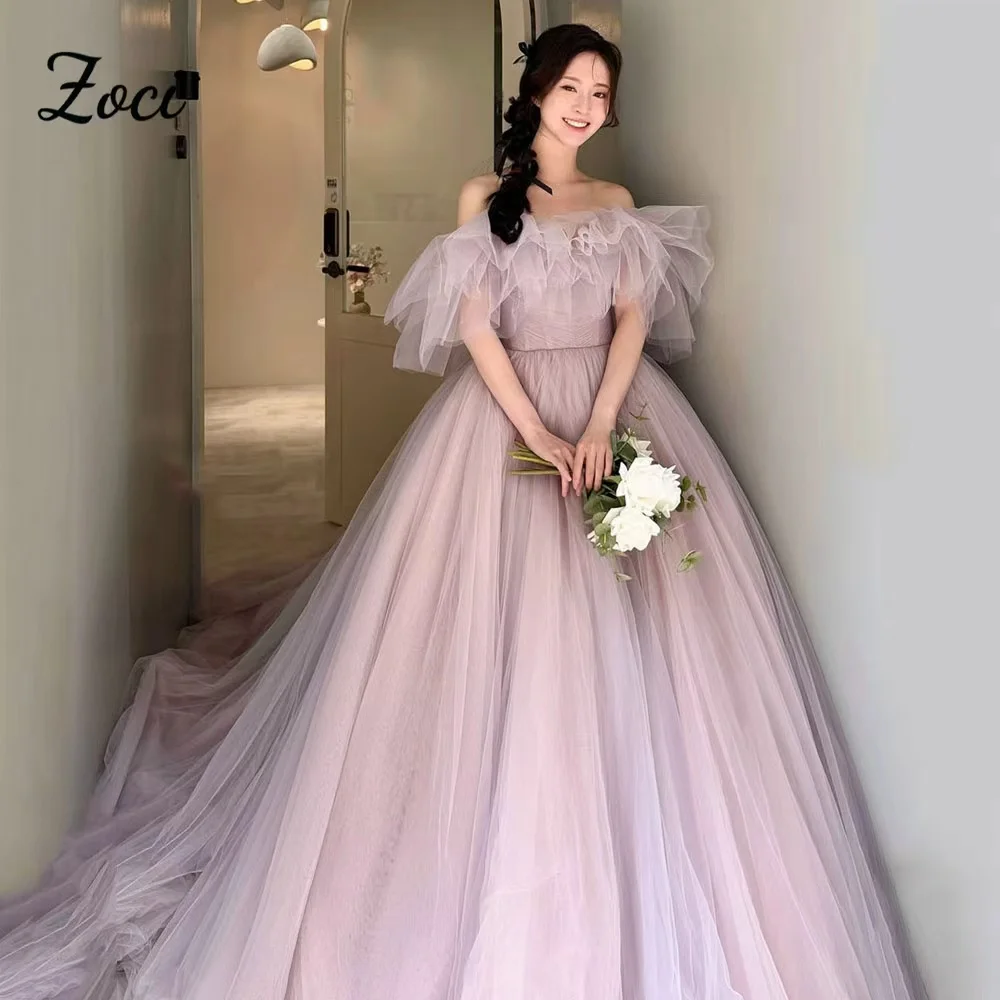 Zoci Fairy Off The Shoulder Ruffles Tulle Korea Evening Dresses Photos Shoot Pleat A Line Corset Customized Prom Dress 2026
Zoci Fairy Off The Shoulder Ruffles Tulle Korea Evening Dresses Photos Shoot Pleat A Line Corset Customized Prom Dress 2026