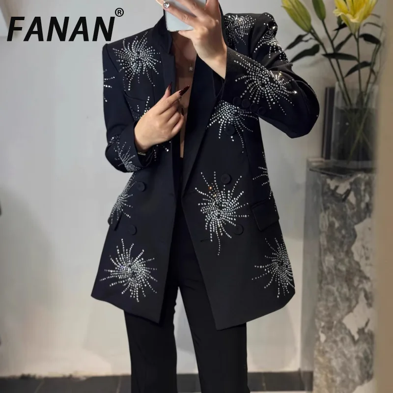 FANAN элитные блейзеры с ромбовидным дизайном для женщин, однобортные офисные женские темпераментные куртки с длинными рукавами, новинка весны 2023 г.
FANAN элитные блейзеры с ромбовидным дизайном для женщин, однобортные офисные женские темпераментные куртки с длинными рукавами, новинка весны 2023 г.