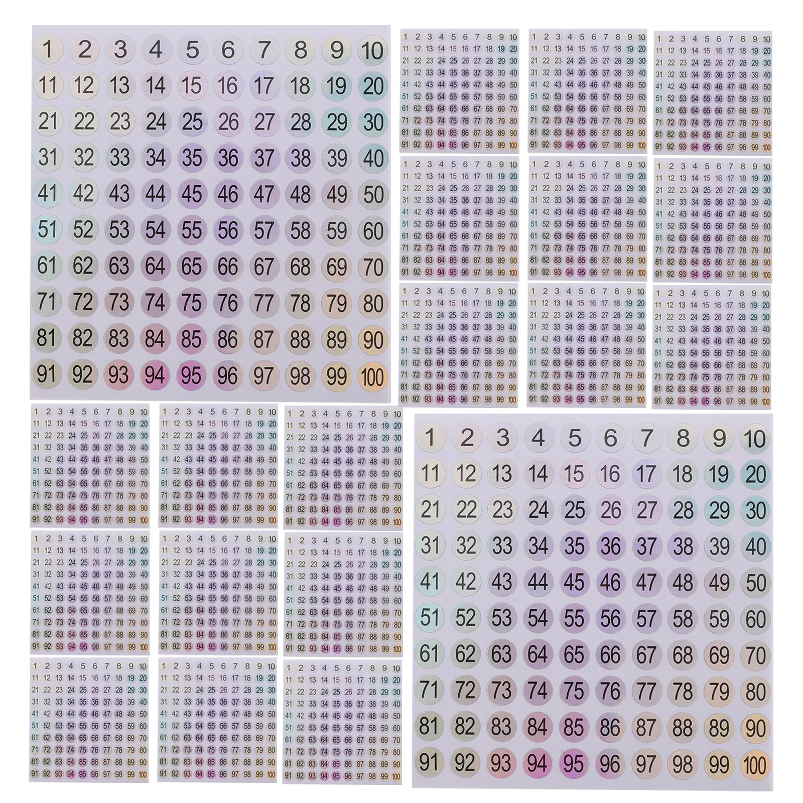 20 Sheets 1-100 Holographic Circular Number Stickers Self Adhesive Small Labels for Storage Organizing Classroom Activities
20 Sheets 1-100 Holographic Circular Number Stickers Self Adhesive Small Labels for Storage Organizing Classroom Activities