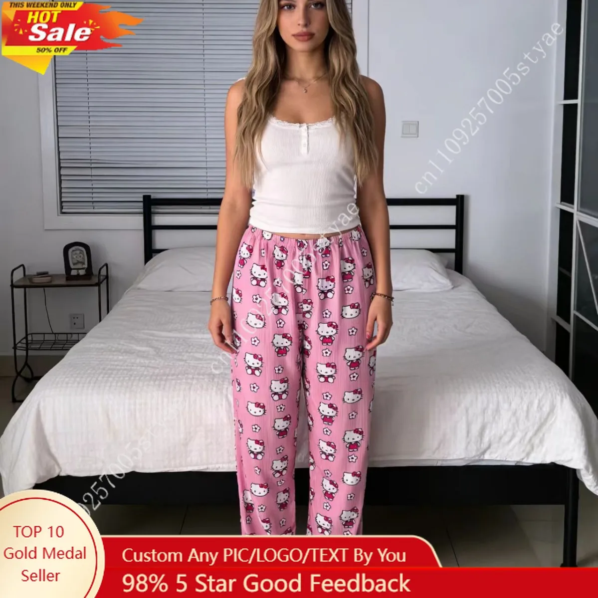 Hello Kiity Cartoon Pajama Women's Summer Lightweight Loose New Style Home Leisure Pants Can Be Worn Outside
Hello Kiity Cartoon Pajama Women's Summer Lightweight Loose New Style Home Leisure Pants Can Be Worn Outside