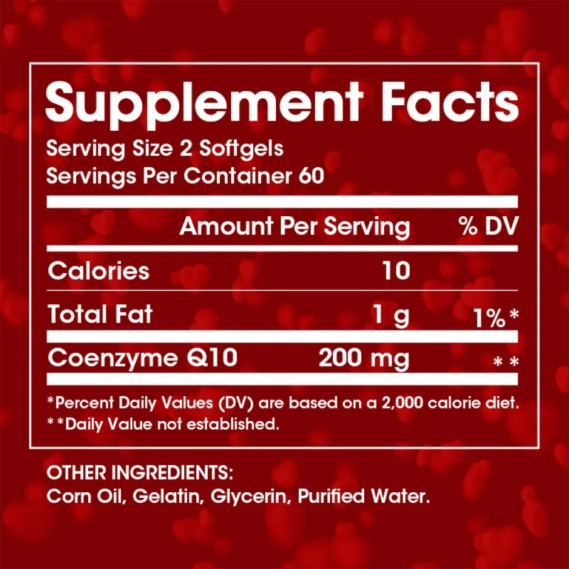 CoQ10 200 Mg Softgels for Heart Health and Cholesterol Support, Energy Production - Super Absorption, Antioxidant
CoQ10 200 Mg Softgels for Heart Health and Cholesterol Support, Energy Production - Super Absorption, Antioxidant