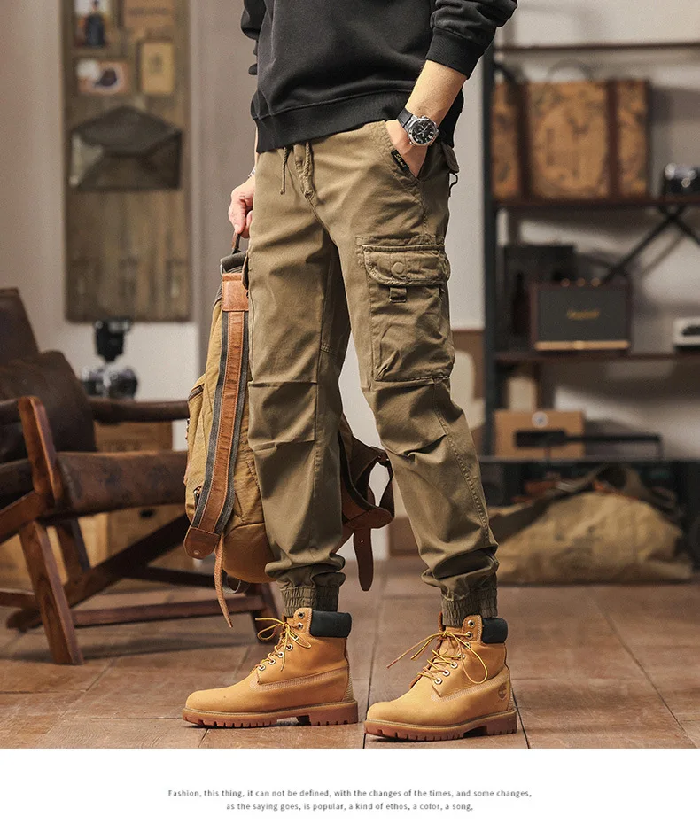 Men's Pure Cotton Work Pants Autumn Style Loose plus Size Multi-Pocket Casual Cuffed Trousers Wear-Resistant Military Loose Fit
Men's Pure Cotton Work Pants Autumn Style Loose plus Size Multi-Pocket Casual Cuffed Trousers Wear-Resistant Military Loose Fit