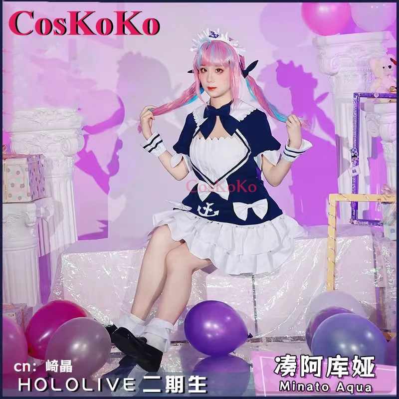 CosKoKo Minato Aqua Cosplay Anime VTuber Hololive Costume Sweet Lovely Maid Dress Full Set Halloween Party Role Play Clothing
CosKoKo Minato Aqua Cosplay Anime VTuber Hololive Costume Sweet Lovely Maid Dress Full Set Halloween Party Role Play Clothing