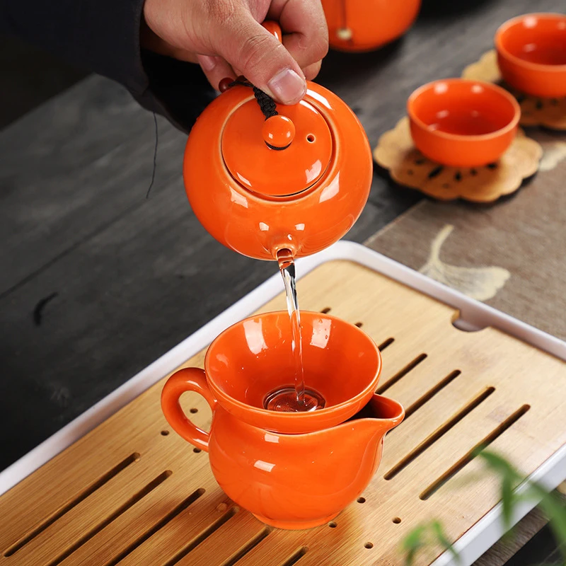 1 Pot 4 Cups Ceramic Kung Fu Tea Set Traditional Chinese Xi Shi Teapot Tea Canister Portable for Home Office Guest Reception
1 Pot 4 Cups Ceramic Kung Fu Tea Set Traditional Chinese Xi Shi Teapot Tea Canister Portable for Home Office Guest Reception