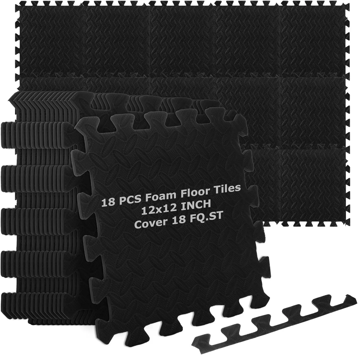 18 PCS 12' x 12' x 0.4' Gym Mats for Home Gym Black Removable Foam Floor Tiles Eva Gym Flooring for
18 PCS 12' x 12' x 0.4' Gym Mats for Home Gym Black Removable Foam Floor Tiles Eva Gym Flooring for