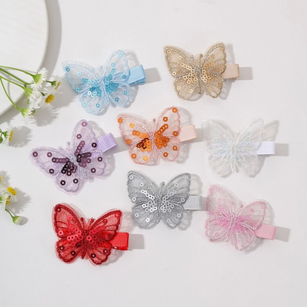 Exquisite Sequins Butterfly Hair Clips for Girls Embroidered Mesh Butterfly Hairpin for Kids Children's Hair Accessories
Exquisite Sequins Butterfly Hair Clips for Girls Embroidered Mesh Butterfly Hairpin for Kids Children's Hair Accessories
